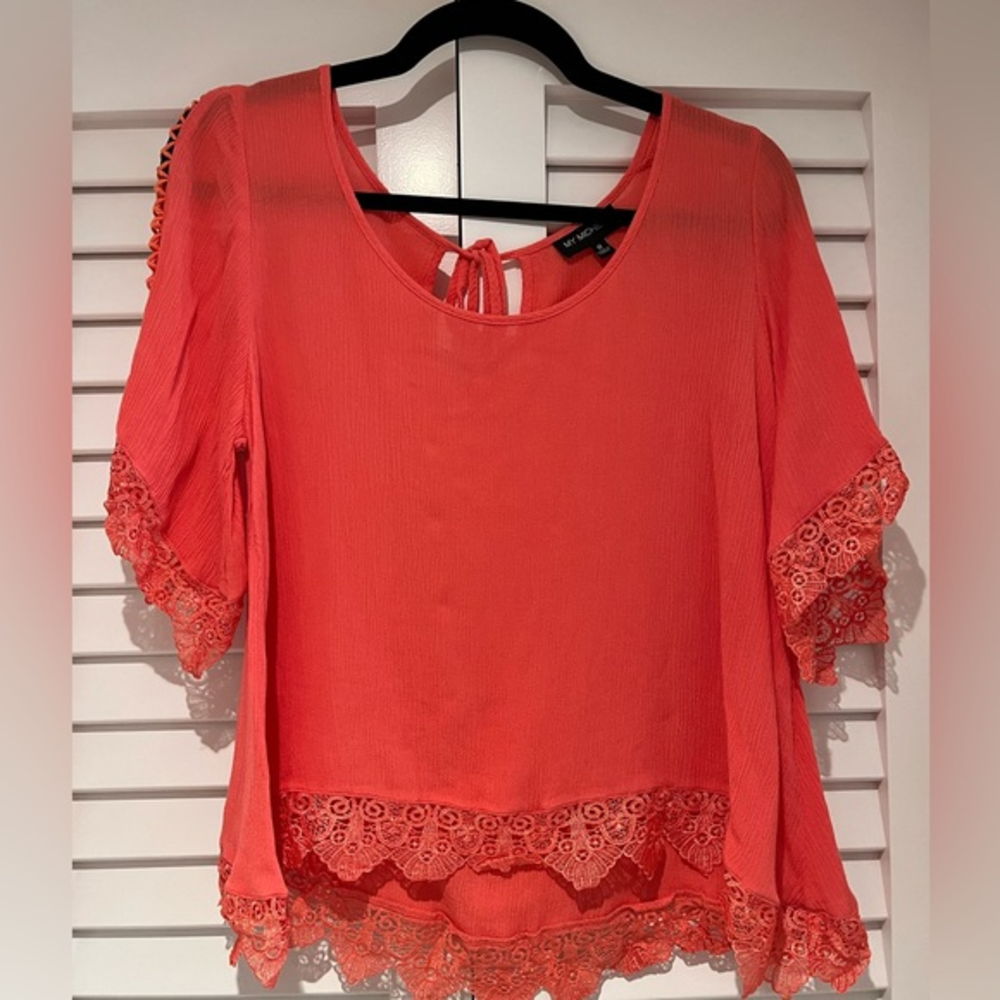 Coral Pink‎ Blouse